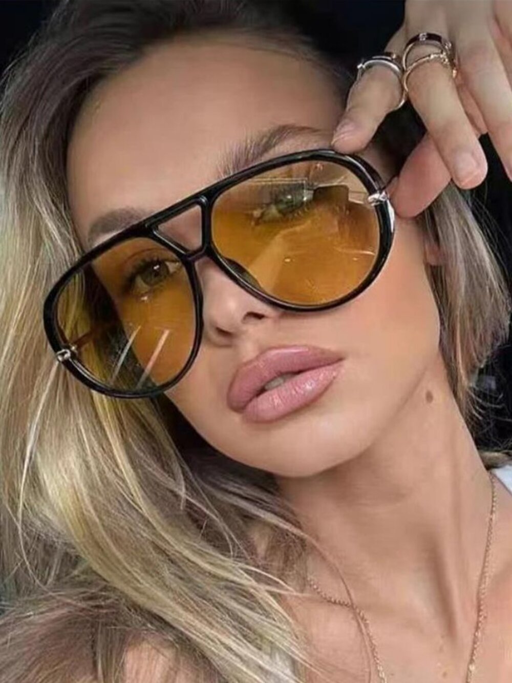 Oversized Oval Frame  SunGlasses